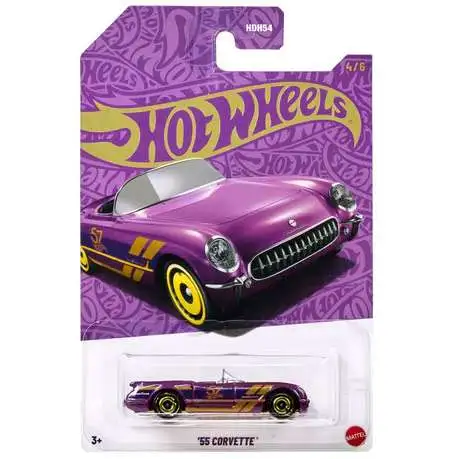 Hot Wheels 2025 Pearl & Chrome '55 Corvette Diecast Car #4/6