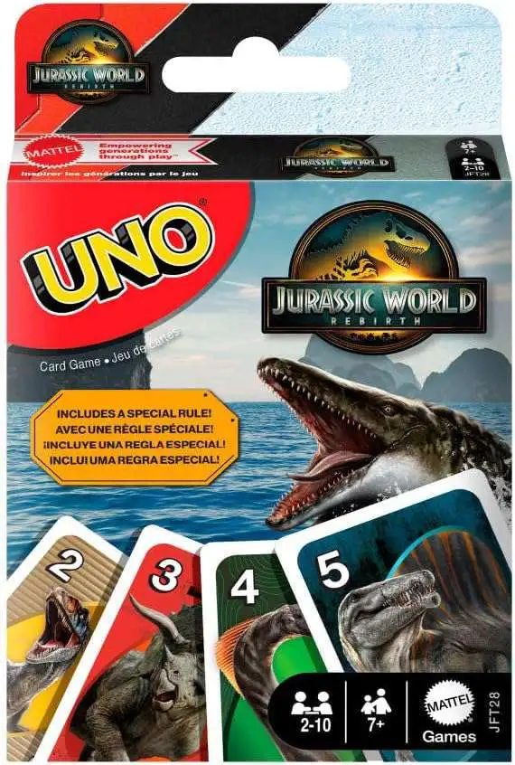 Jurassic World Rebirth UNO Card Game