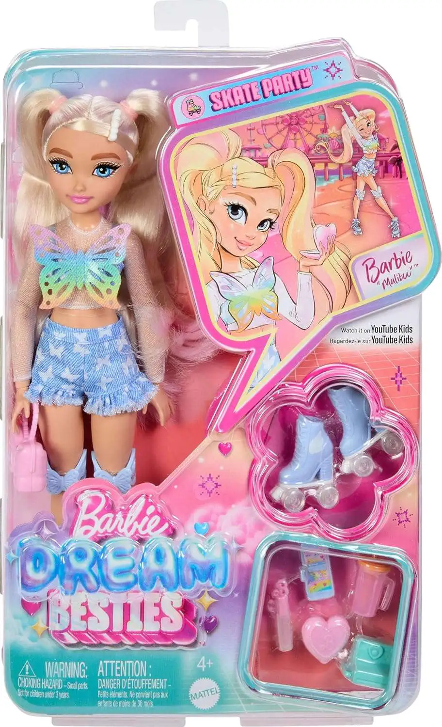 Barbie Dream Besties Skate Party Barbie Malibu Doll Mattel ToyWiz