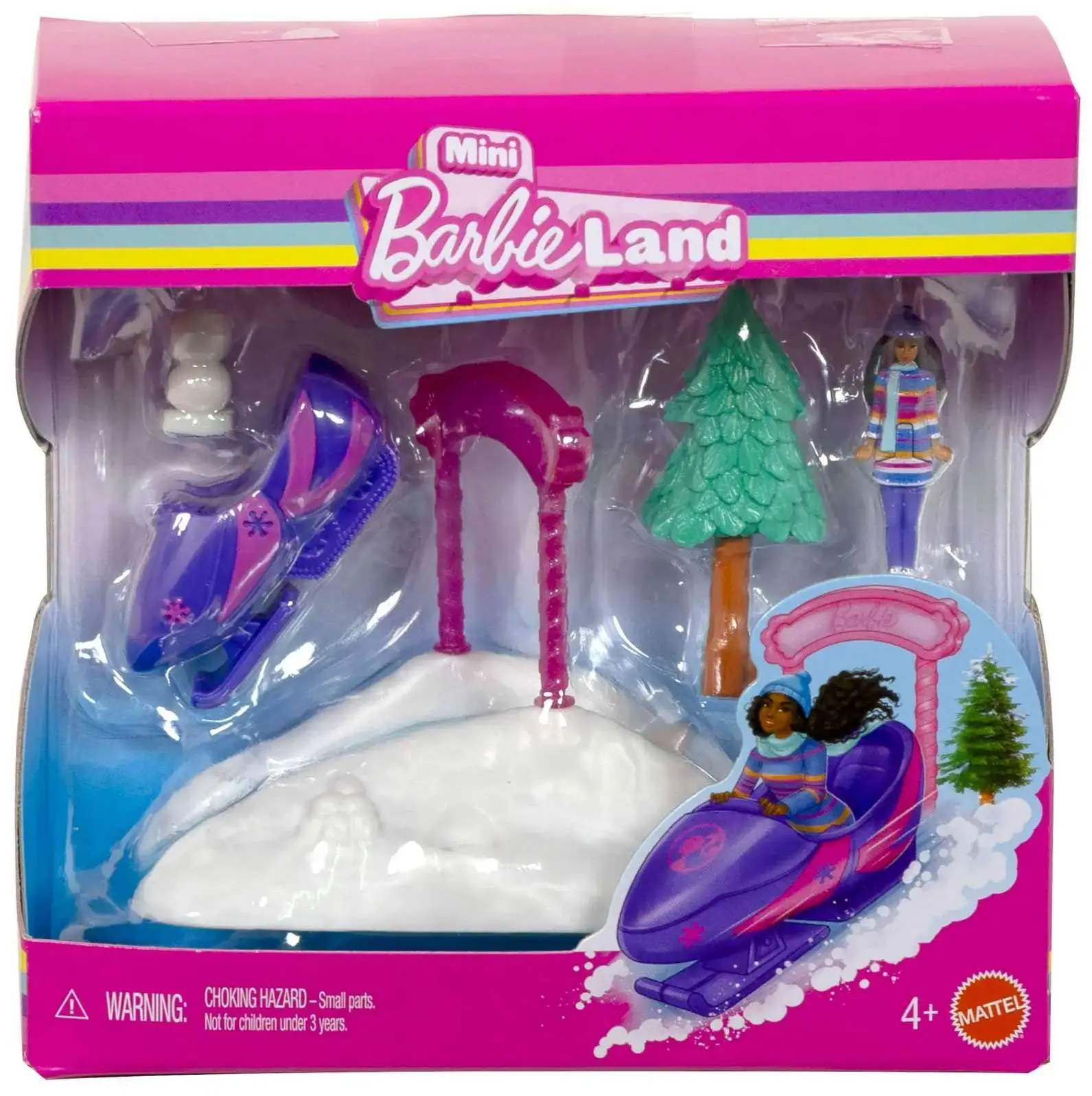 Mini BarbieLand Snowmobile Mini Playset Mattel ToyWiz