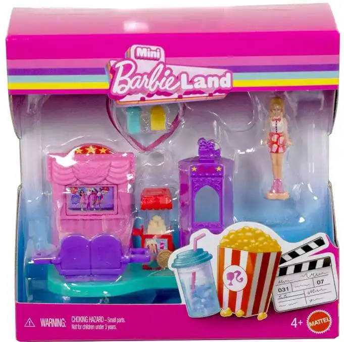 Mini BarbieLand Movie Theater Mini Playset Mattel ToyWiz