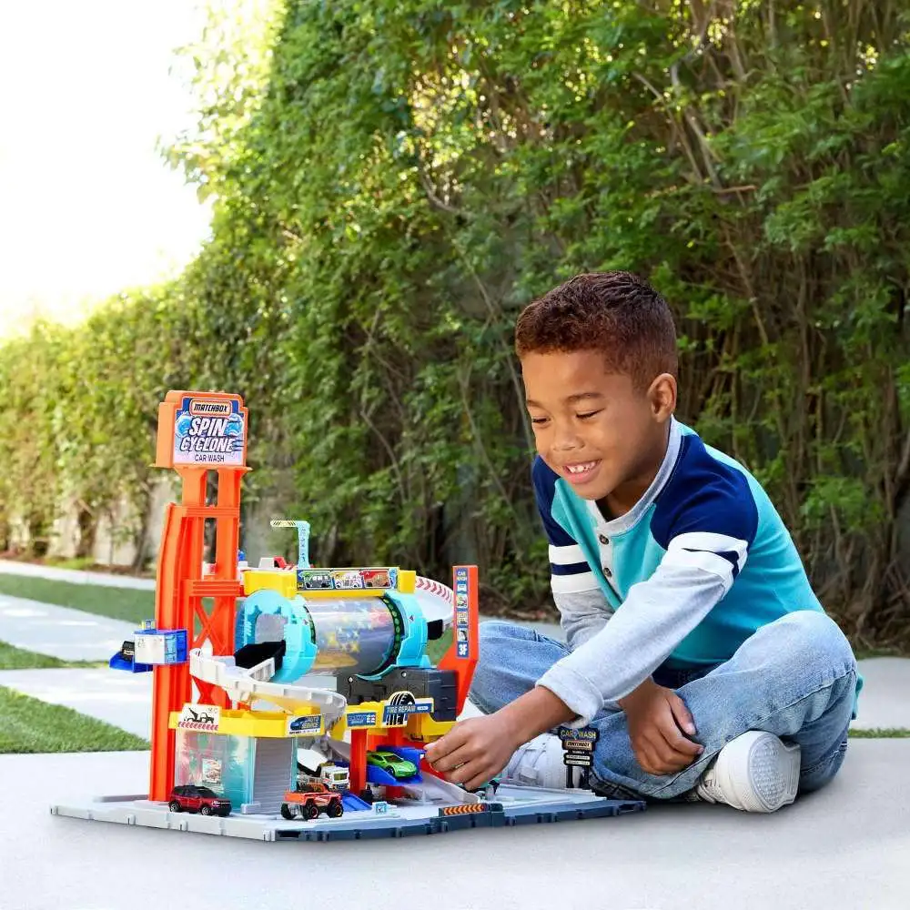 Matchbox Spin Cyclone Car Wash Playset Mattel Toys - ToyWiz
