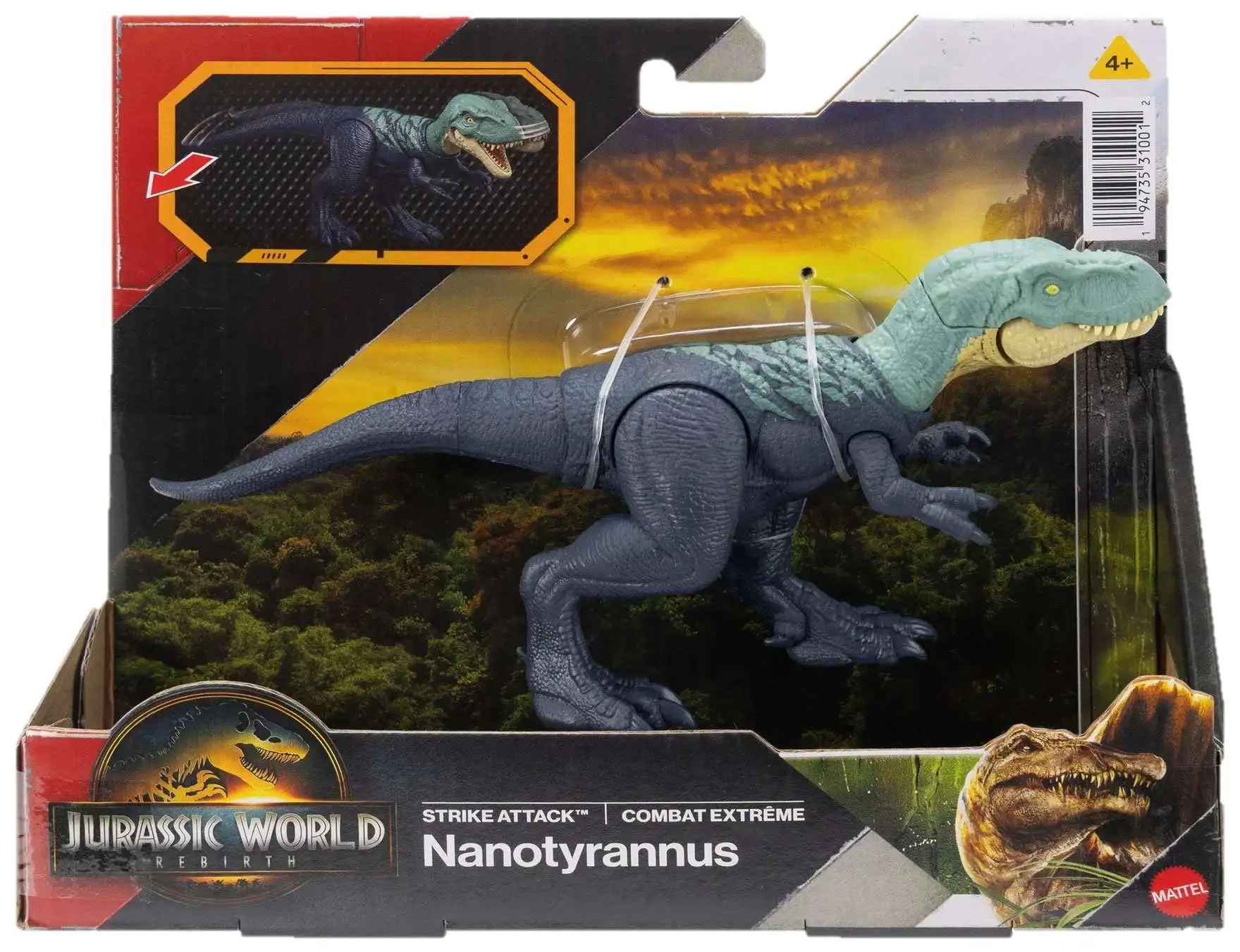 Jurassic World Rebirth Strike Attack Nanotyrannus Action Figure