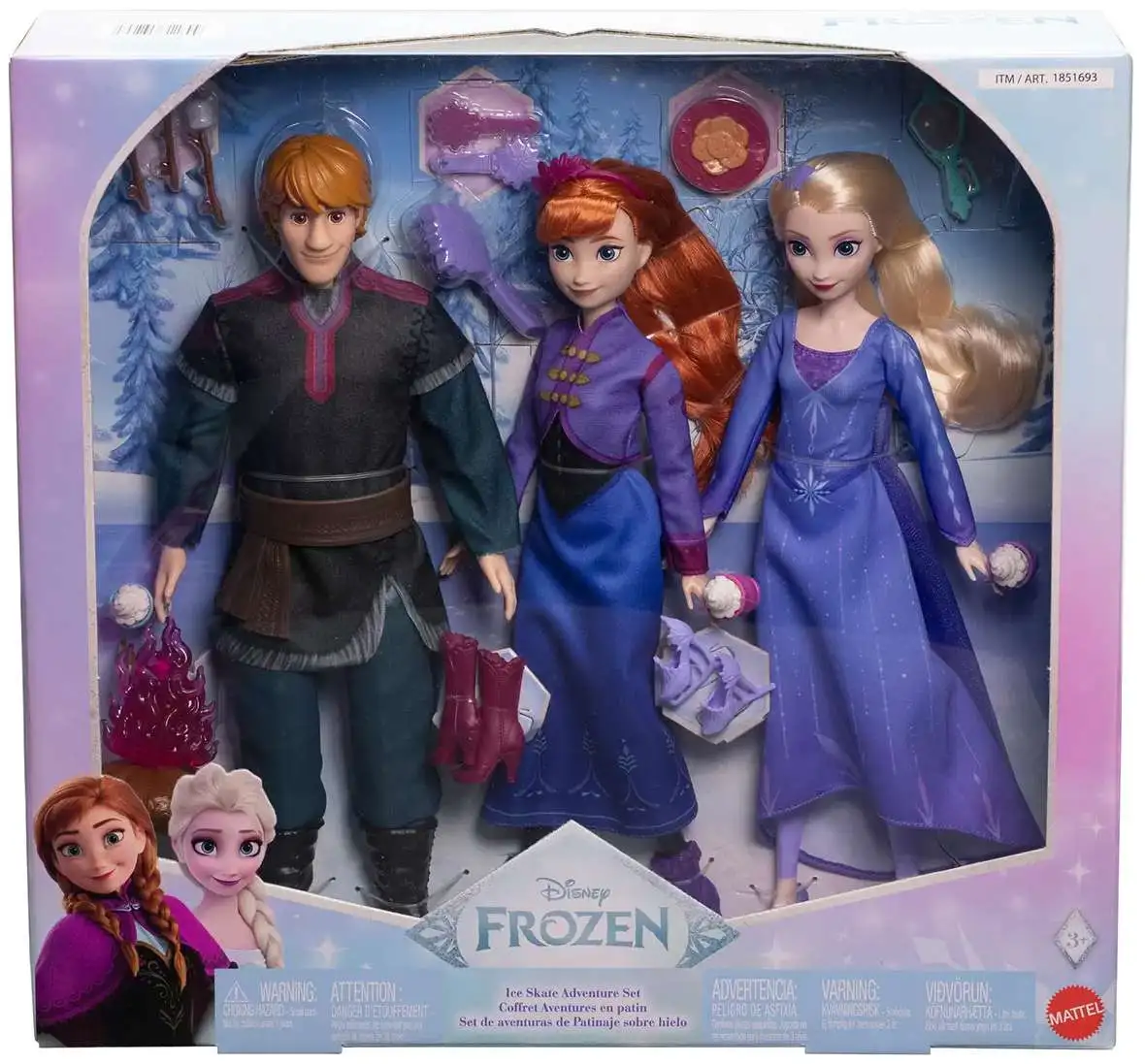 Disney Frozen Ice Skate Adventure Set 11-Inch Doll 3-Pack [Anna, Elsa & Kristoff]