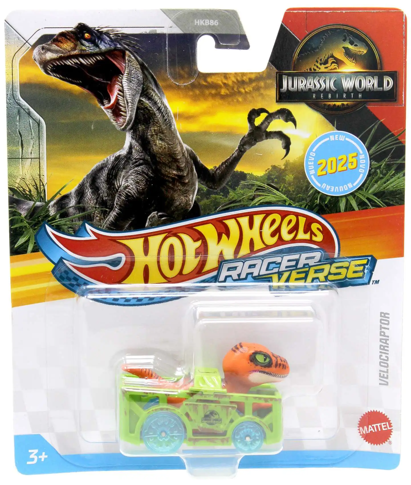 Hot Wheels RacerVerse Jurassic World Velociraptor Die Cast Car