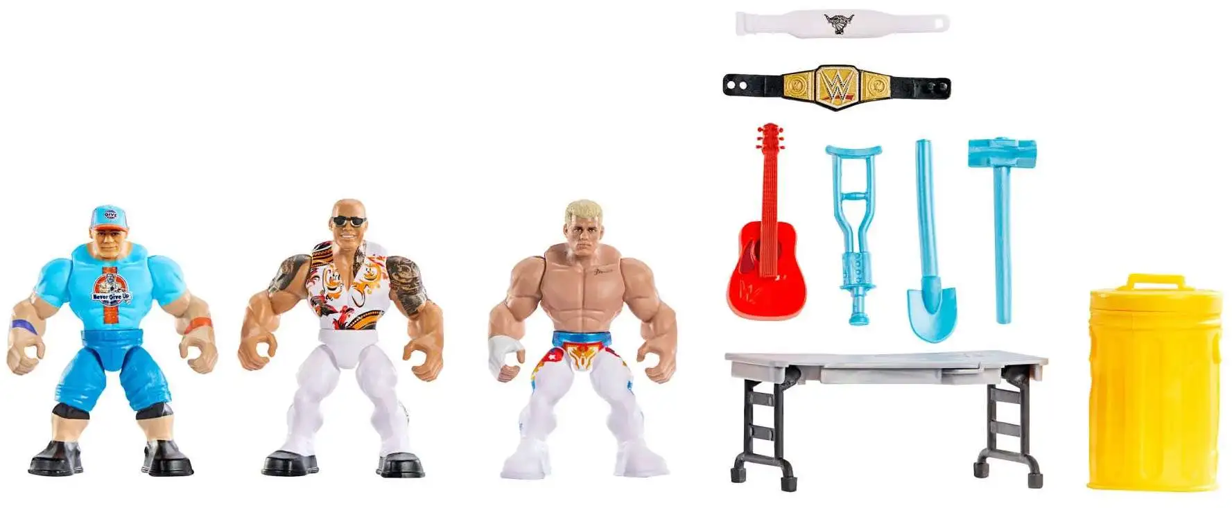 WWE Wrestling WrestleMania Knuckle Crunchers John Cena, The Rock