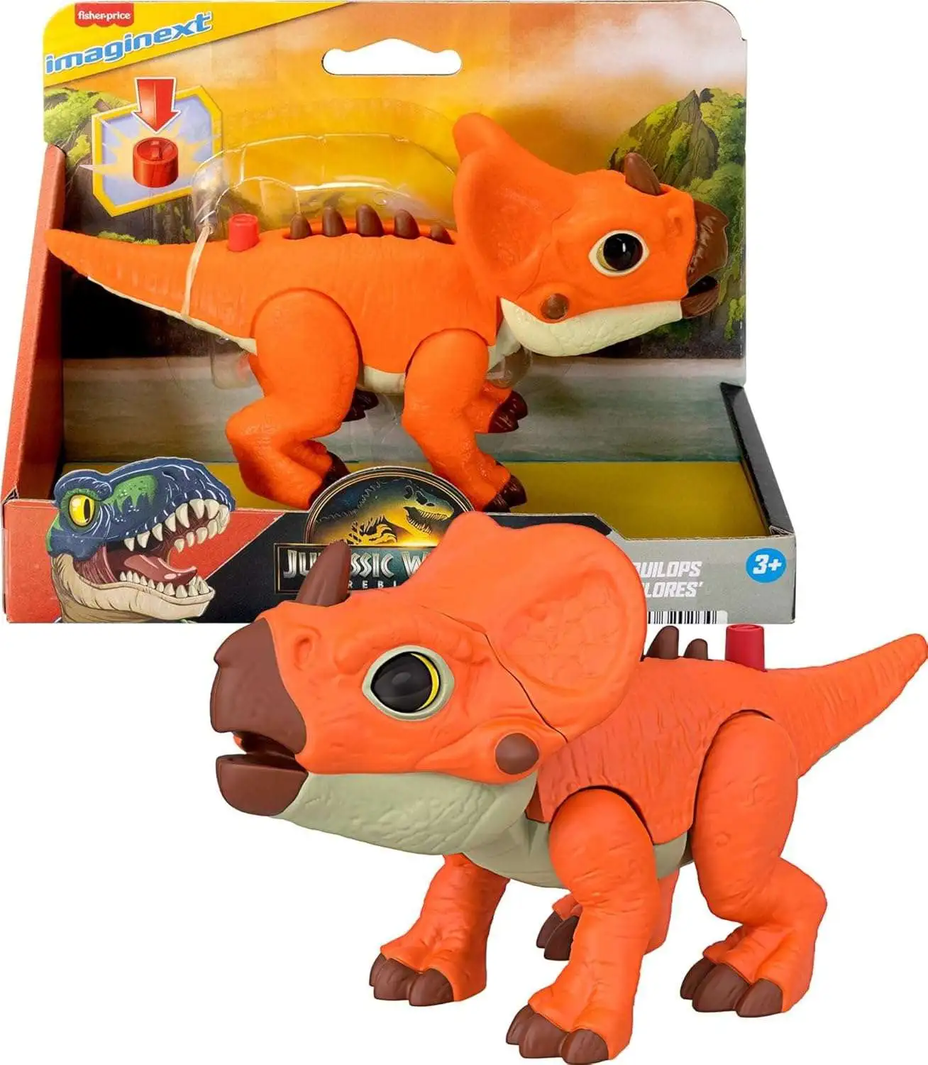 Fisher Price Jurassic World Rebirth Imaginext Aquilops 7.5-Inch Figure