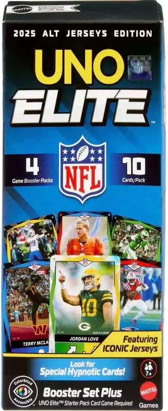 UNO Elite NFL 2025 Alt Jerseys Edition Football Booster Set Plus