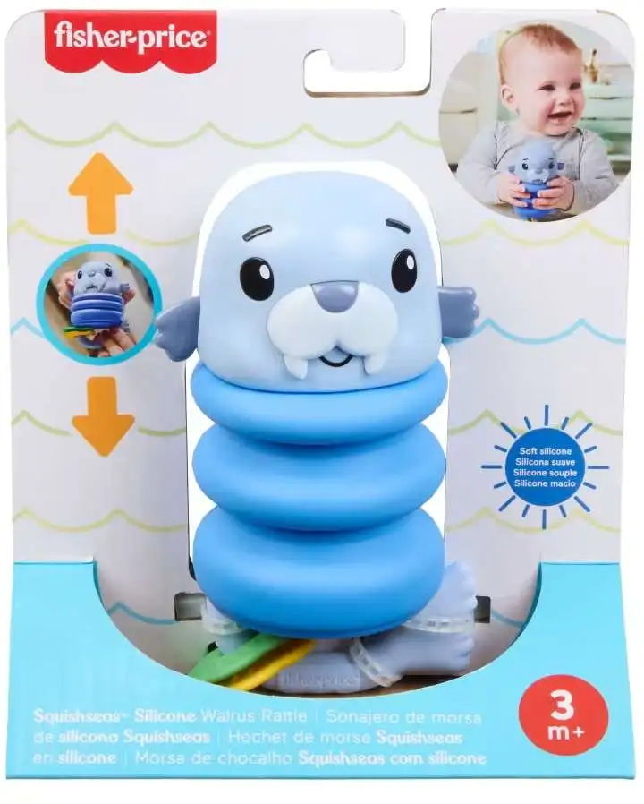 Squishseas Rattles Rangle Fisher Price Squishseas Walrus Rattle - ToyWiz