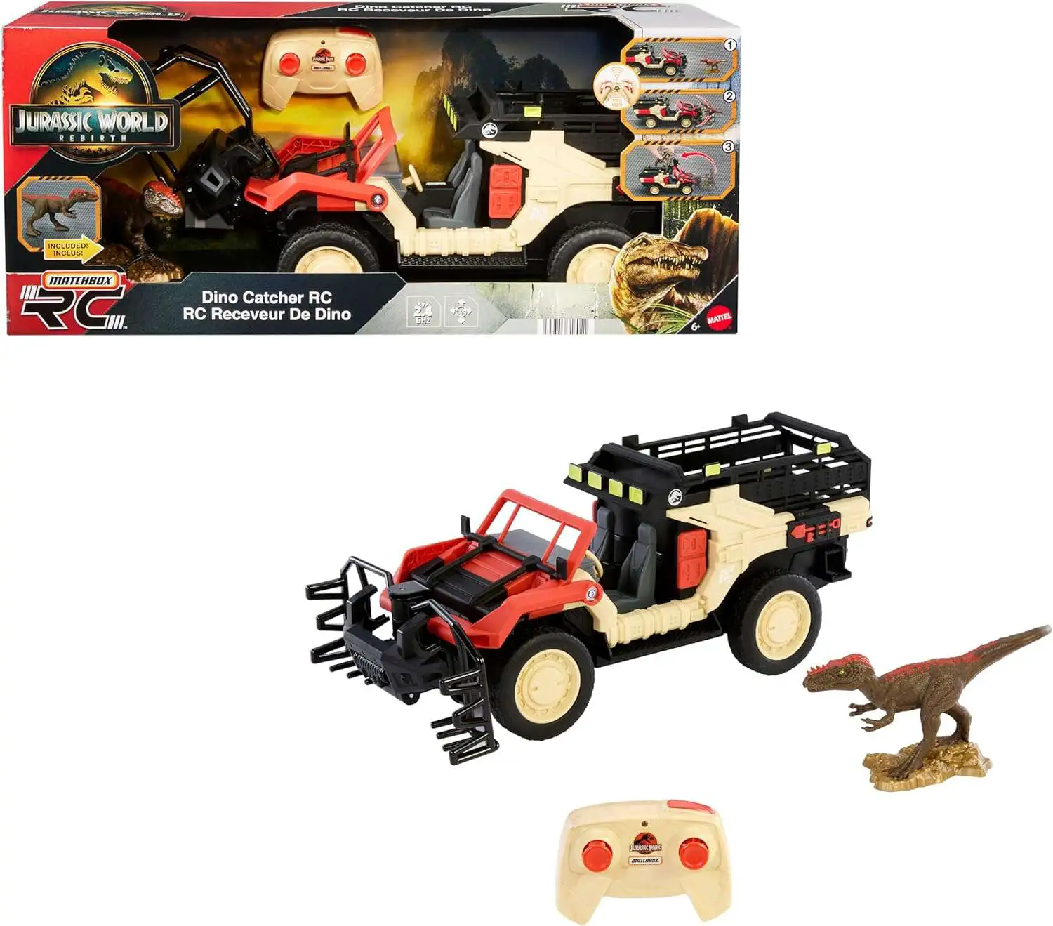 Jurassic World Rebirth Matchbox Dino Catcher RC R/C Vehicle