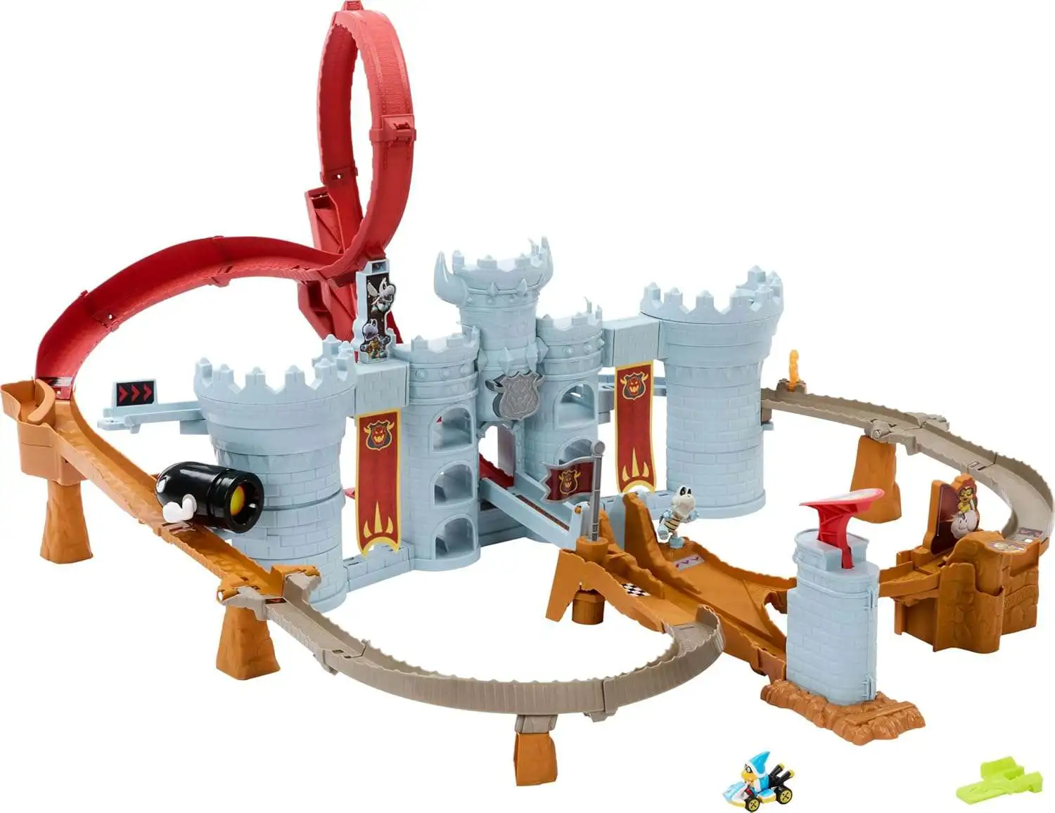 Hot Wheels Mario Kart Bowser's Castle Raceway Track Set