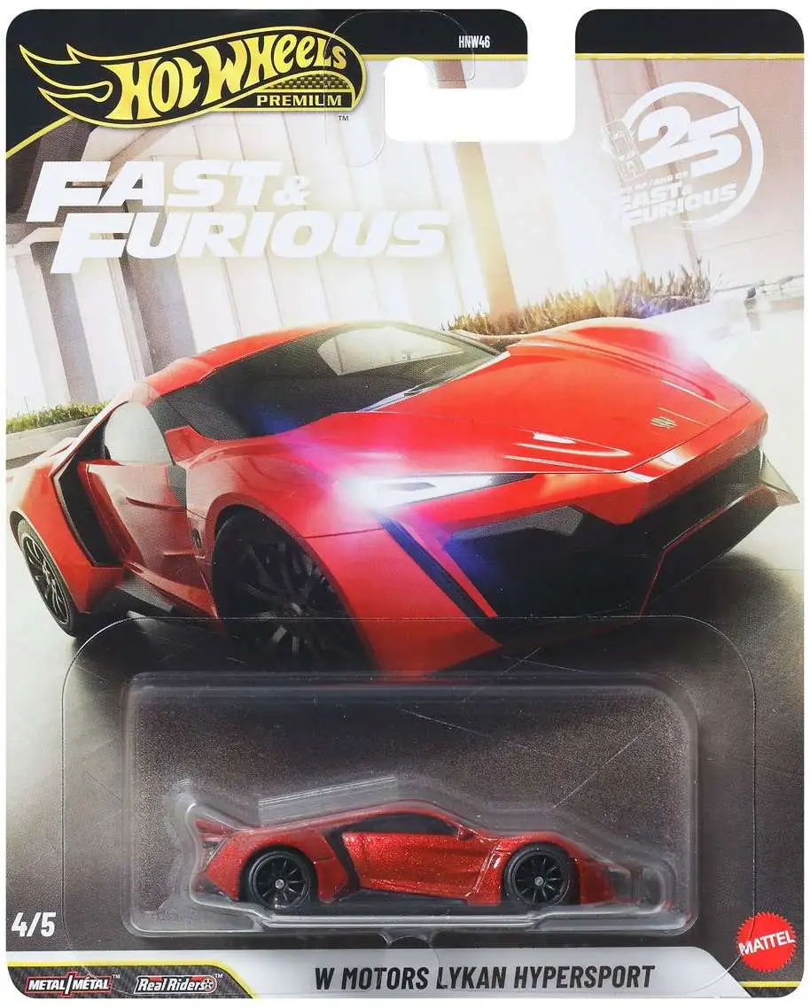 Hot Wheels Premium 25 Years of Fast & Furious W Motors Lykan Hypersport Die Cast Car