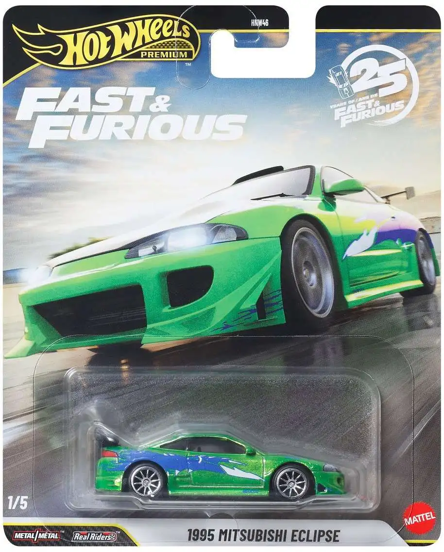 Hot Wheels Premium 25 Years of Fast & Furious 1995 Mitsubishi Eclipse Die Cast Car