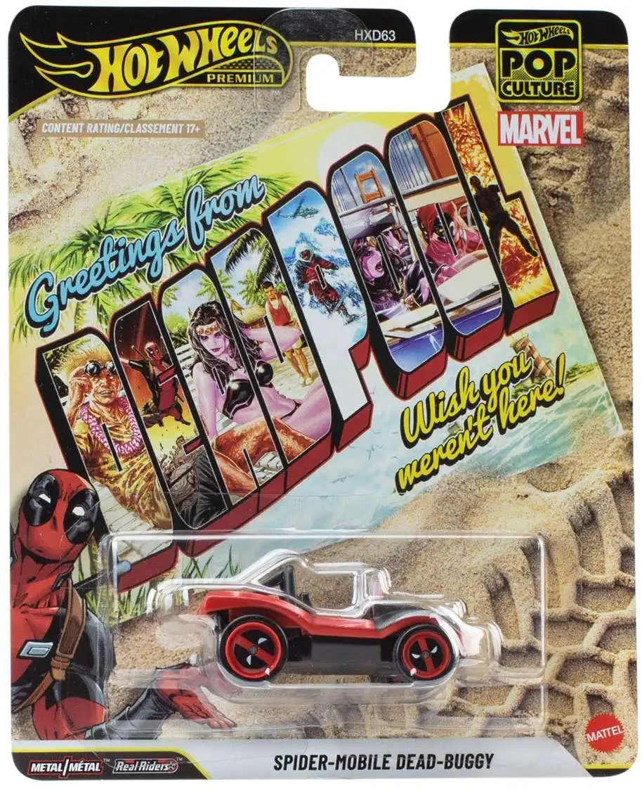 Hot Wheels Deadpool Premium POP Culture Spider-Mobile Dead-Buggy Die Cast Car