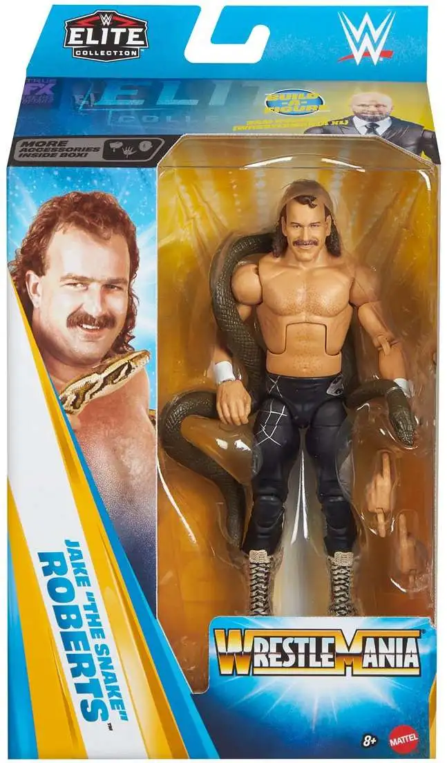 Jake The Snake Roberts – Action Figure WWE Elite Legends Series 8 – Mattel, Collezionismo Wrestling