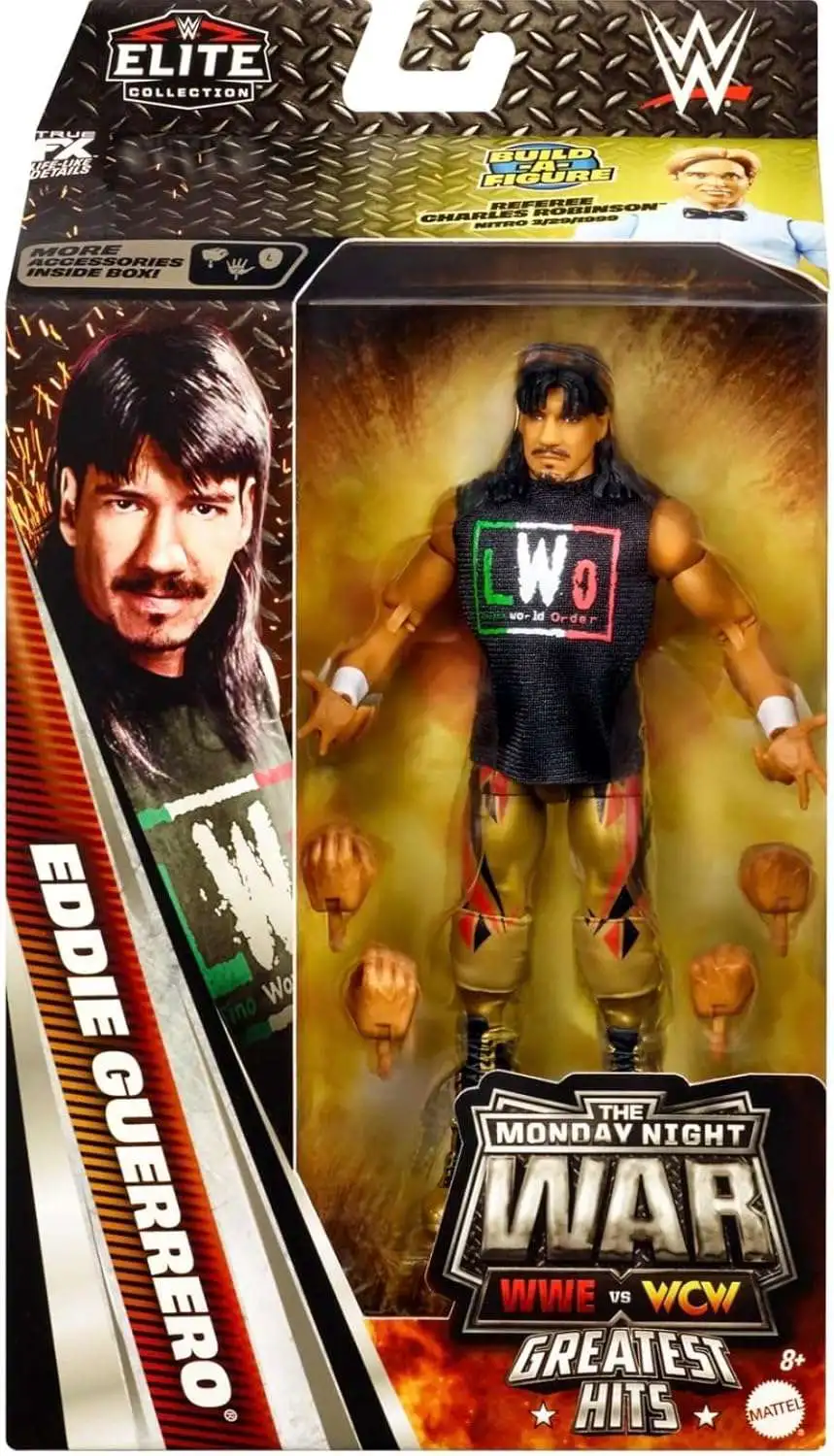 WWE Wrestling Elite Collection Monday Night War Greatest Hits Eddie Guerrero Action Figure [Build Referee Charles Robinson]