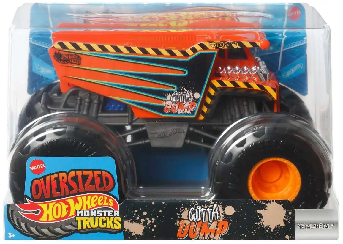Hot Wheels Monster Trucks Oversized Gotta Dump Diecast Car [Orange]