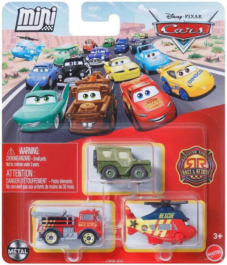 Disney Pixar Cars Die Cast Metal Mini Racers Sarge, Red Rotor