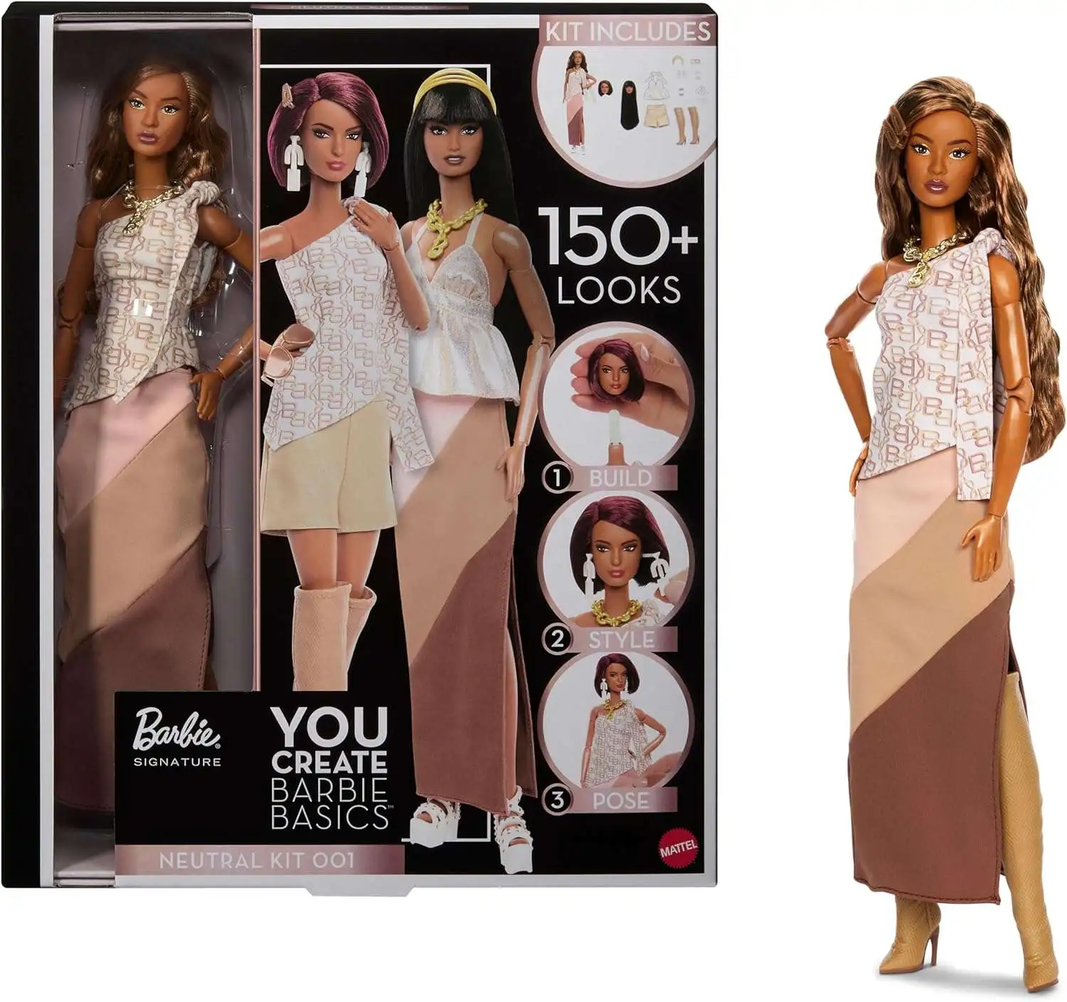 Signature You Create Barbie Basics Neutral Kit 001 Doll