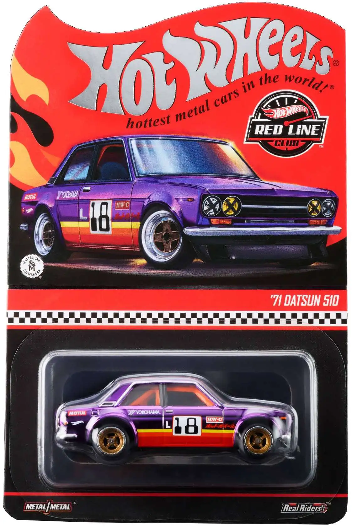 Hot Wheels Red Line Club (RLC) '71 Datsun 510 Exclusive Die Cast Car