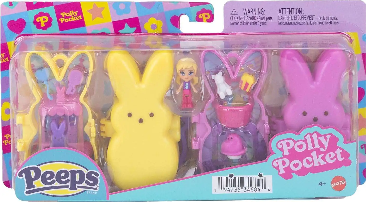 Polly Pocket Peeps Micro Playset [Yellow & Pink]