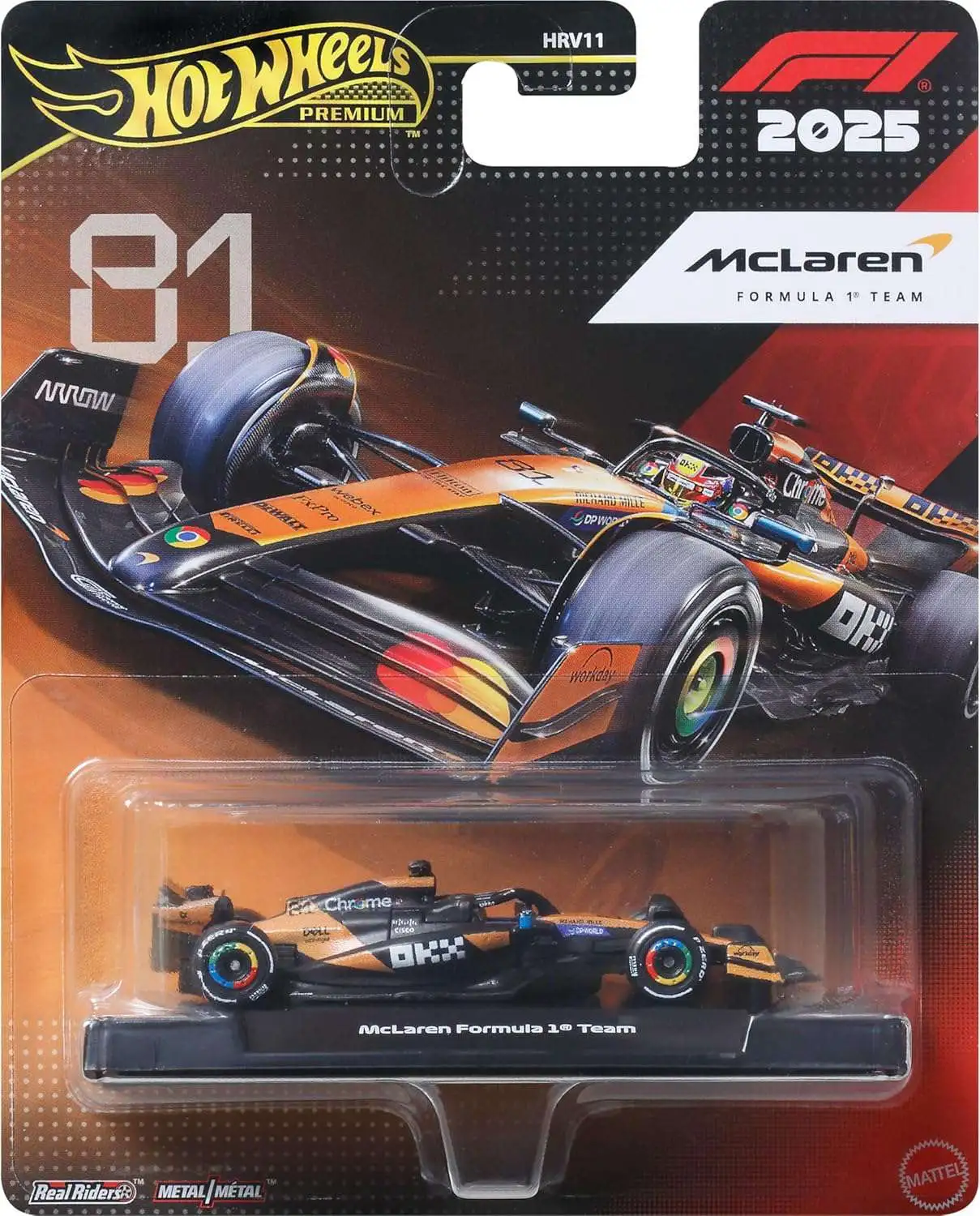 Hot Wheels Premium F1 Mclaren Formula 1 Team 164 Die Cast Car 81