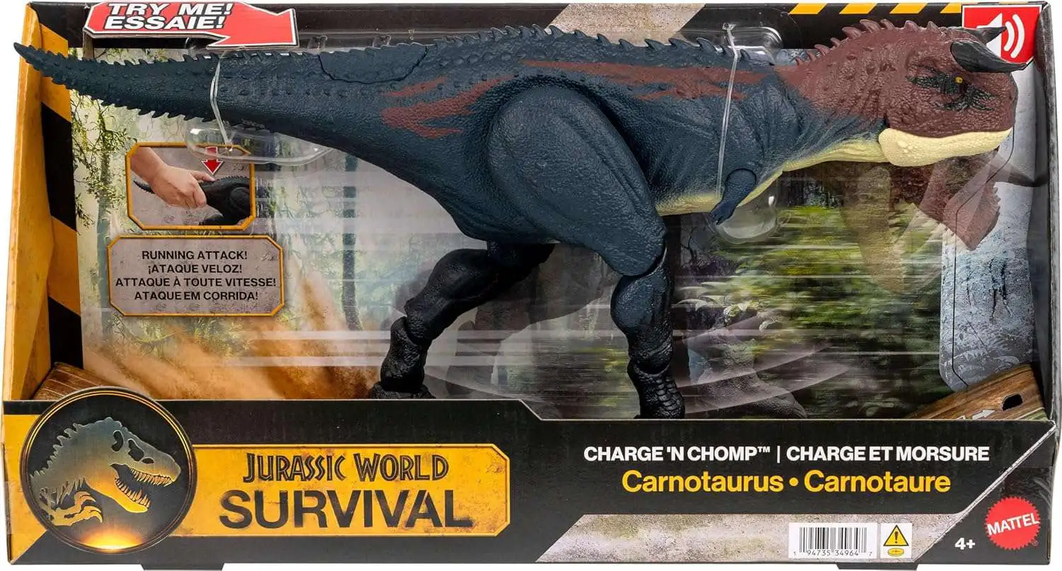 Jurassic World Survival Charge 'N Chomp Carnotaurus Action Figure