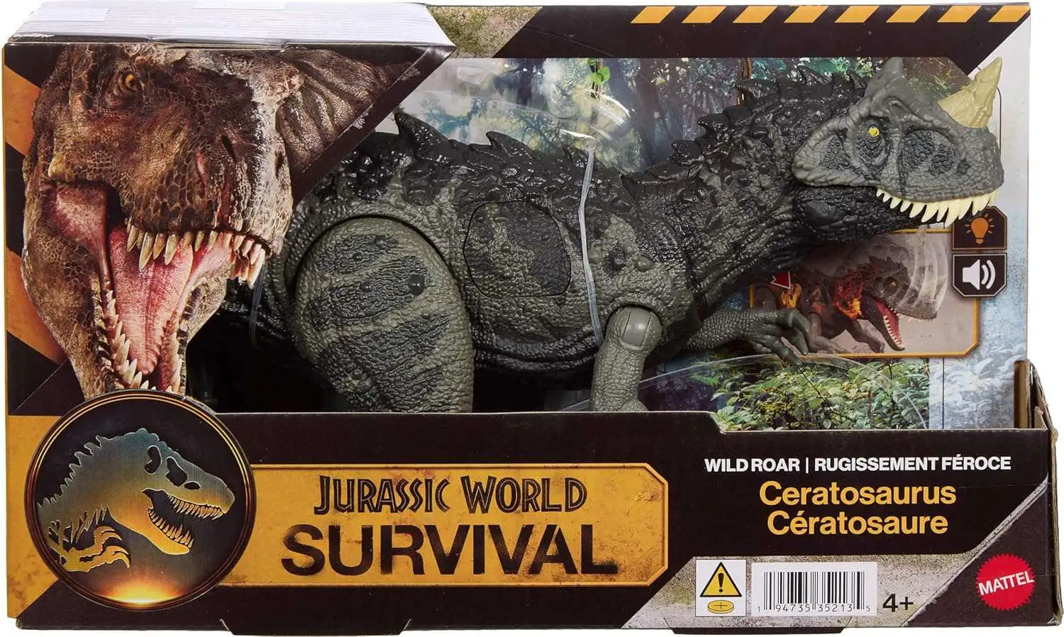 Jurassic World Survival Wild Roar Ceratosaurus Action Figure