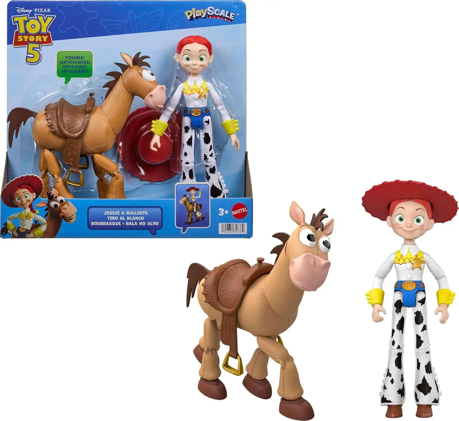 Disney / Pixar Toy Story 5 Playscale Jessie & Bullseye Posable Action Figure 2-Pack