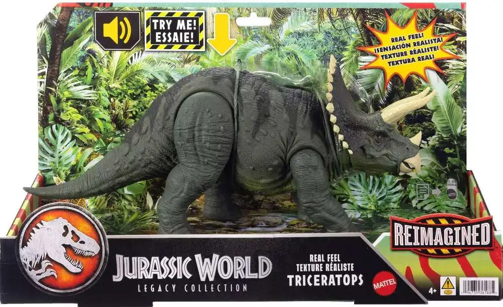 Jurassic World Legacy Collection Reimagined Triceratops Electronic Real Feel Action Figure