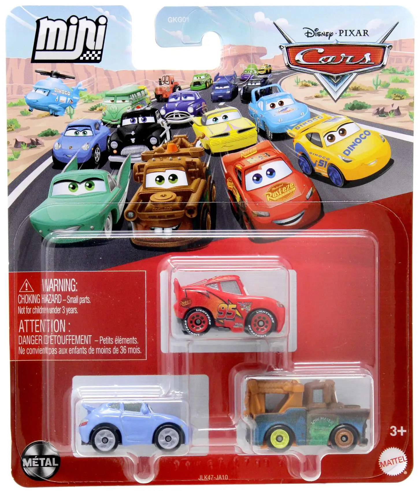 Disney / Pixar Cars Die Cast Metal Mini Racers Sally, McQueen & Mater Car 3-Pack