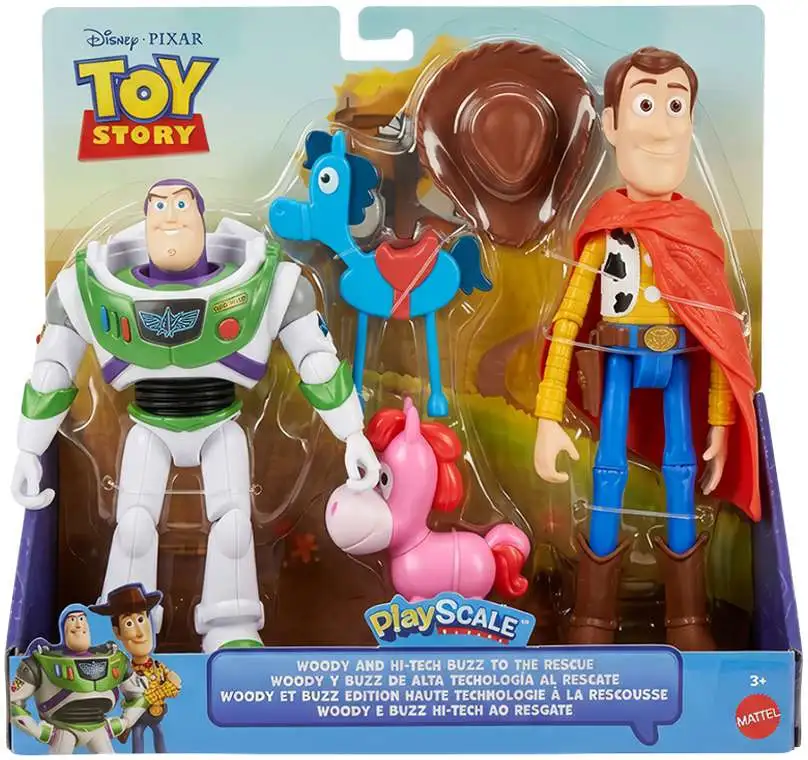 Disney Pixar Toy Story 5 Playscale Woody Hi-Tech Buzz to the