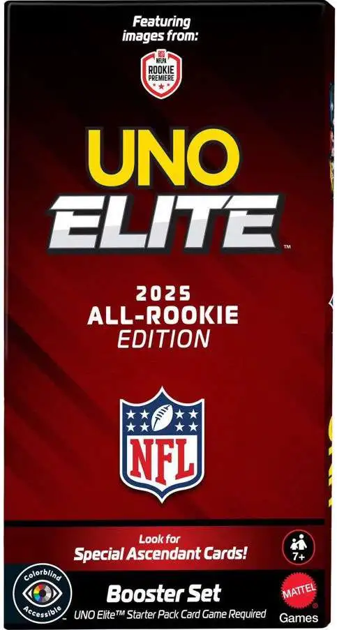 UNO Elite NFL 2025 All-Rookie Edition Football Booster Set [3 Packs, Look For Special Ascendant Cards!]
