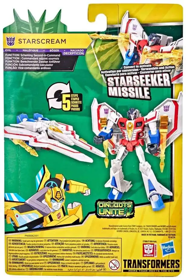 Transformers Cyberverse Adventures Dinobots Unite Starscream - Warrior Transformers Cyberverse Adventures Dinobots Unite Starscream - Warrior