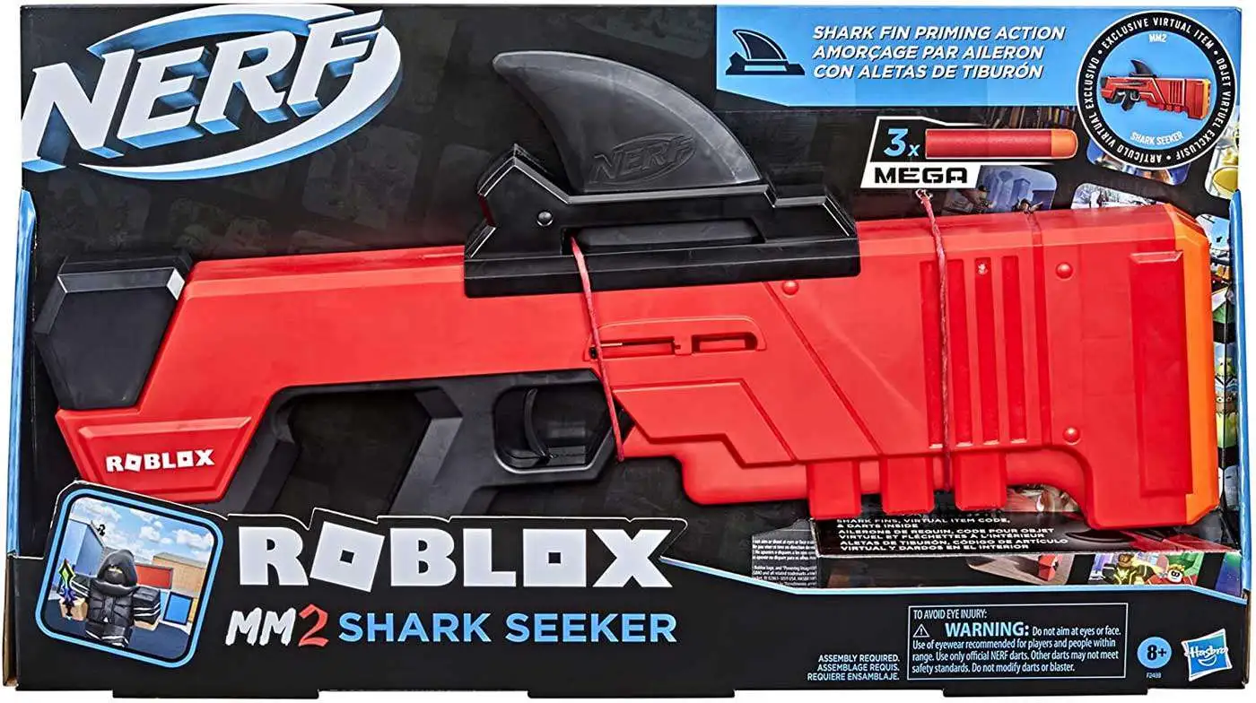 Mm2 Shark Seeker Nerf Roblox - Hasbro F2489 - Noy Brinquedos