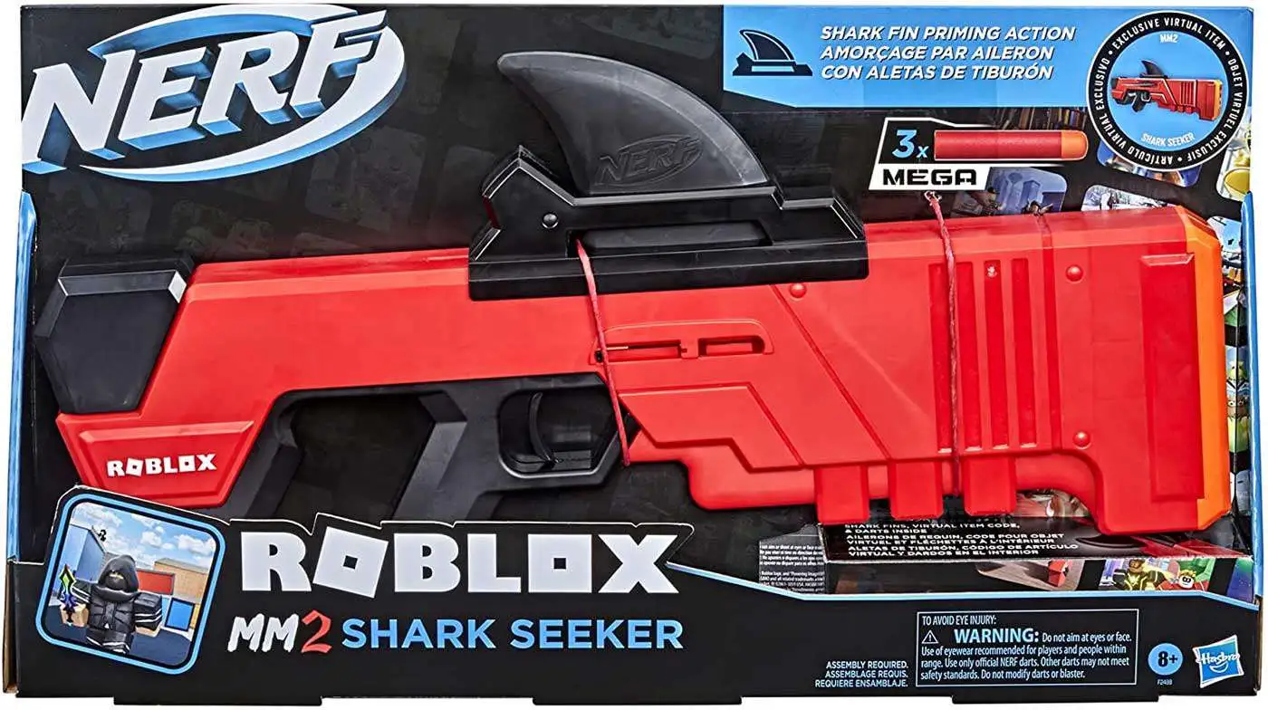 Nerf Roblox MM2 Shark Seeker Dart Blaster Gun - Multicolor