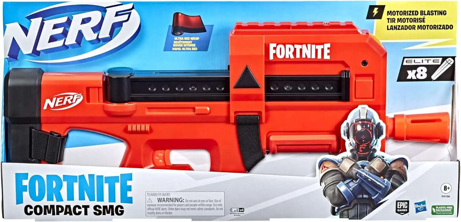 NERF Fortnite Motorized Compact SMG Dart Blaster Toy Hasbro Toys - ToyWiz