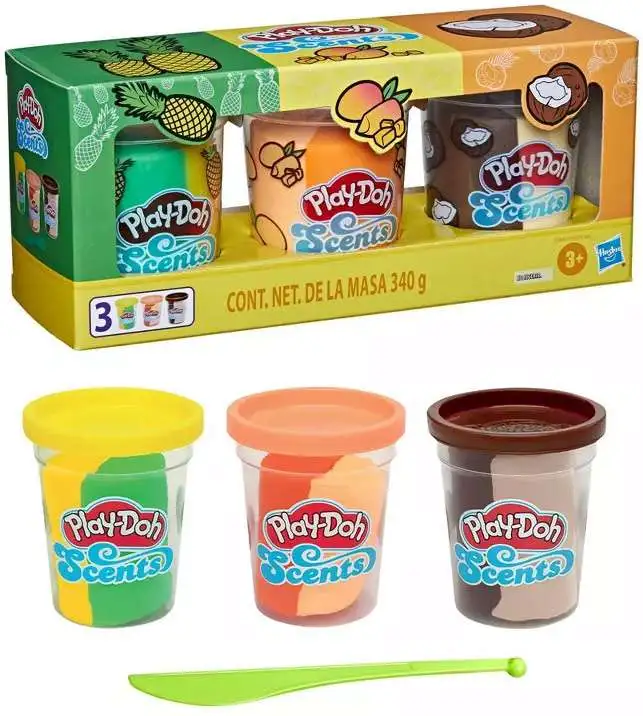 Play-Doh Scents TROPICAL FRUIT 12 Ounce 3-Pack