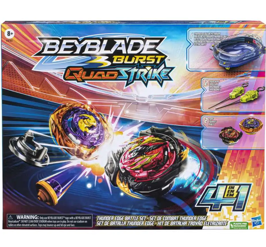 Hasbro Beyblade Burst Quadstrike Thunder Edge Battle Set