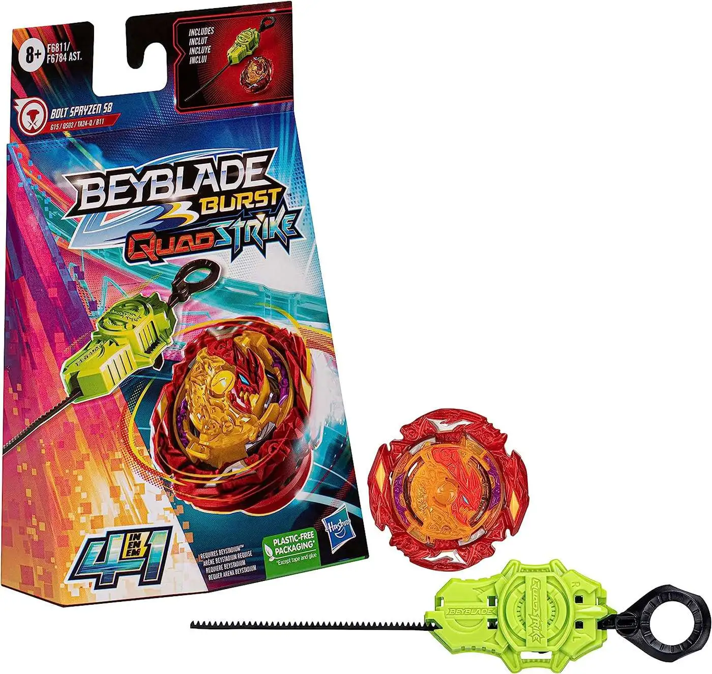 Beyblade Burst QuadStrike Bolt Sprayzen S8 Starter Pack