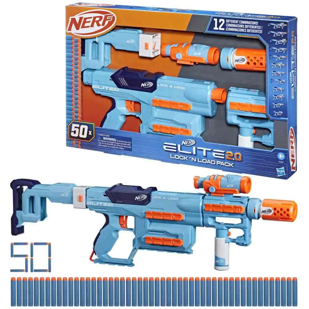 NERF Elite 2.0 Lock 'N Load Pack Blaster [Damaged Package]