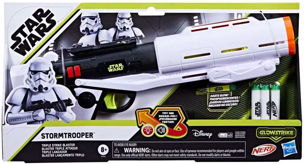 Star Wars Nerf GlowStrike Stormtrooper Triple Strike Blaster