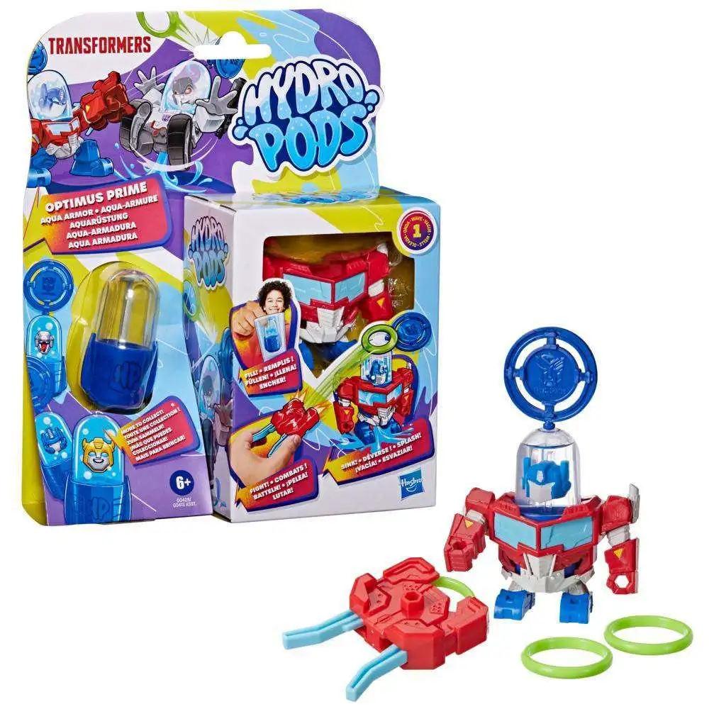 Hydro Pods Transformers Optimus Prime Aqua Armor Figure