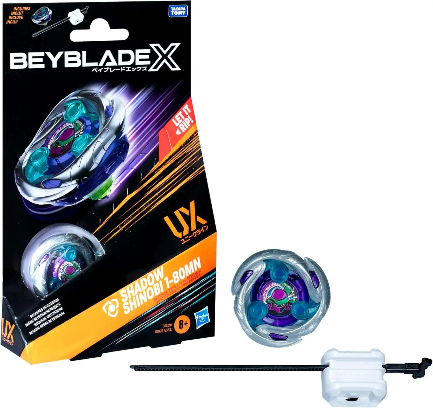 Beyblade X Shadow Shinobi 1-80MN Starter Pack Set Hasbro