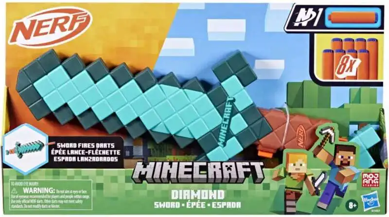 Minecraft Nerf Diamond Sword Blaster