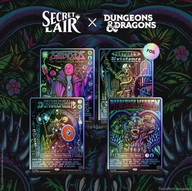 MtG Trading Card Game Dungeons & Dragons Black Lights & Dark Dungeons Secret Lair Series
