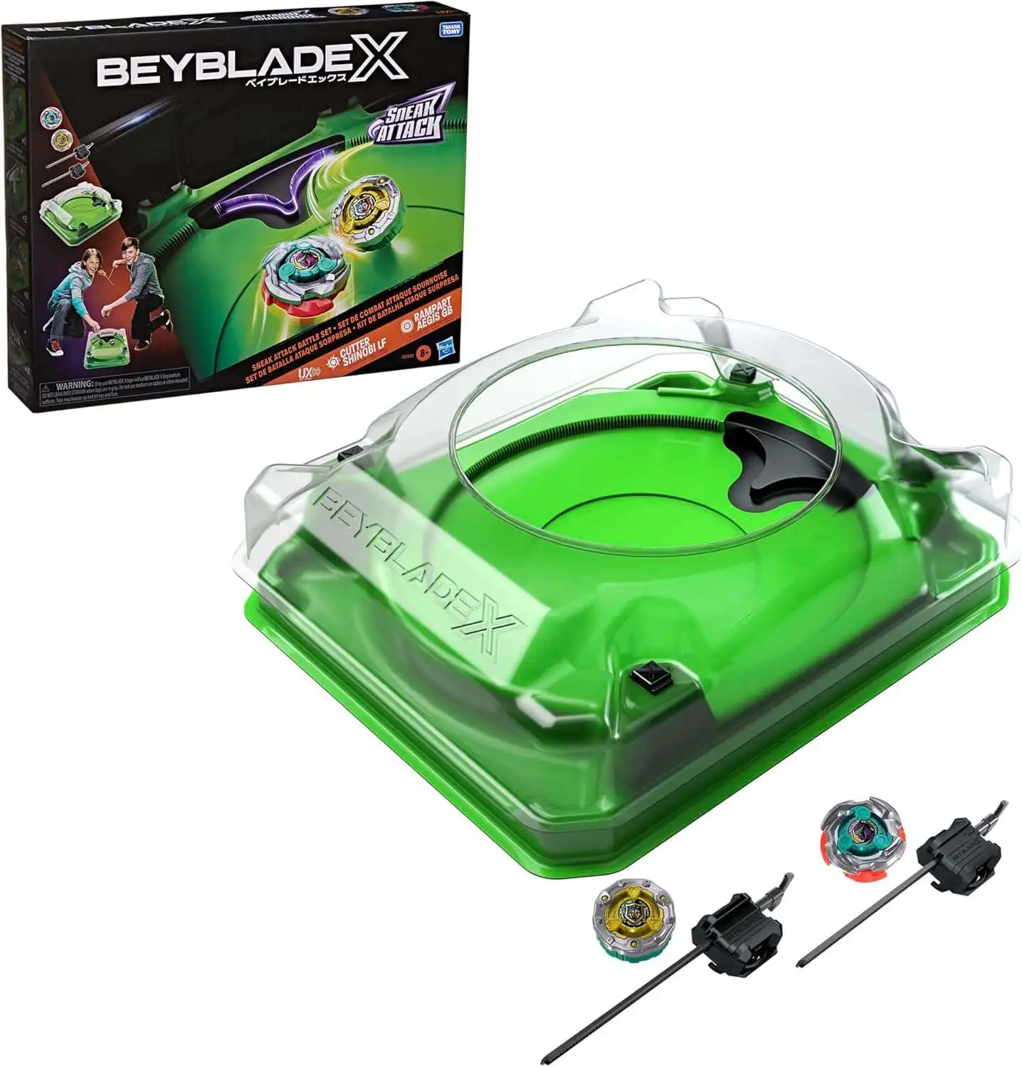 Beyblade X Beystadium Arena, Rampart Aegis GB & Cutter Shinobi LF Sneak Attack Battle Set (Pre-Order ships August)