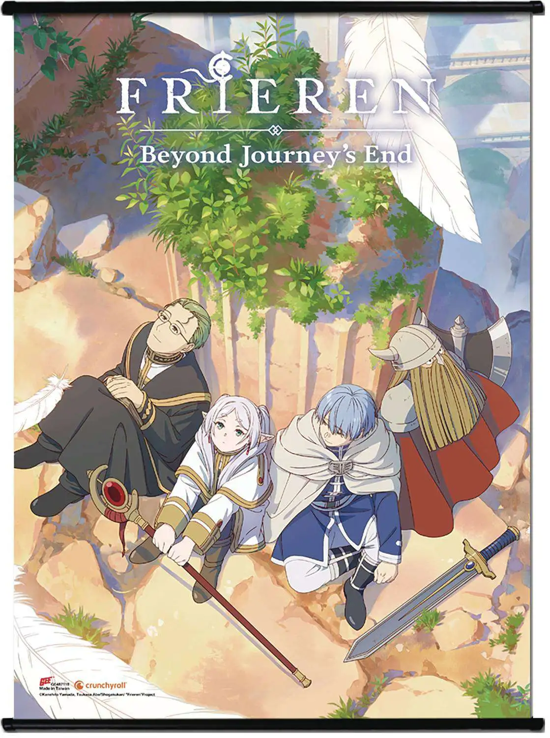 Frieren: Beyond Journeys End Frieren, Himmel, Heiter & Eisen Life-Size Wall Scroll (Pre-Order ships January)