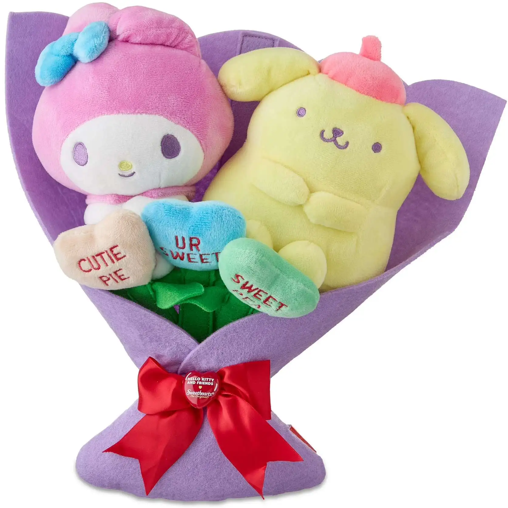 Sanrio Hello Kitty & Friends 2026 Valentine's Day My Melody & Pompompurin 12.5-Inch Plush Bouquet 2-Pack