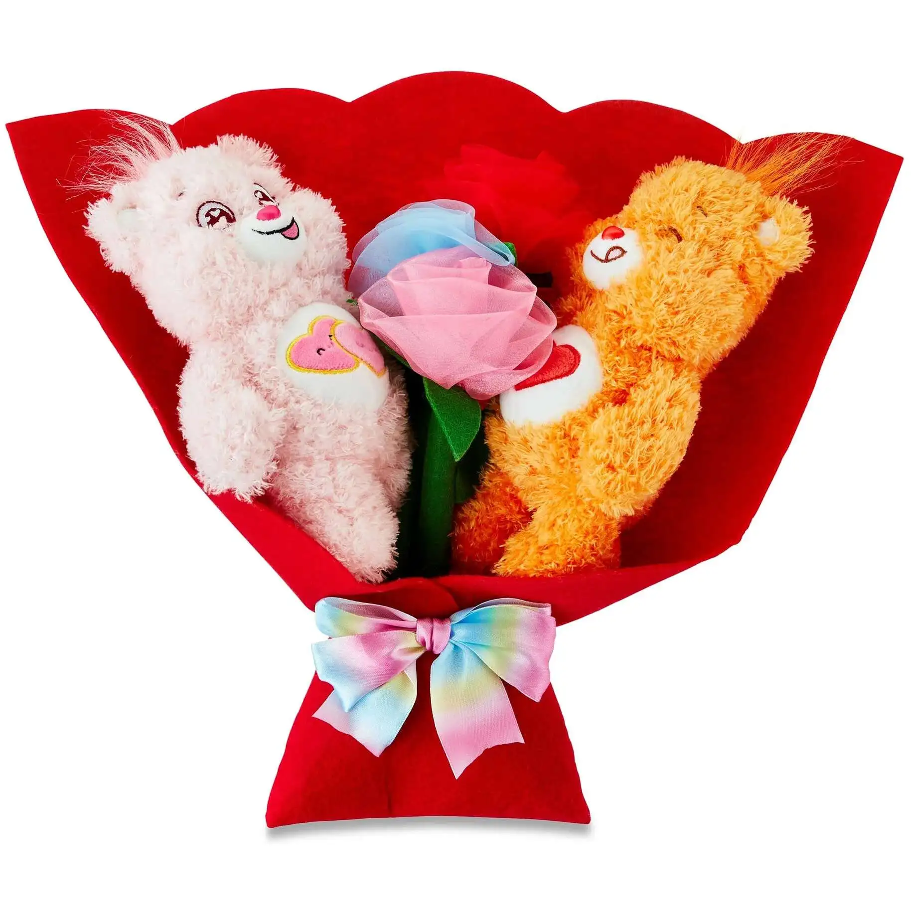 Care Bears 2025 Valentine's Day Love-a-Lot Bear & Tenderheart Bear 14-Inch Plush Bouquet 2-Pack